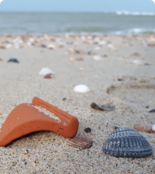gevonden op strand Biggekerke